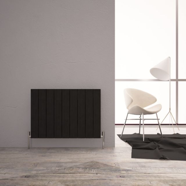Alt Tag Template: Buy Carisa Monza Aluminium Horizontal Designer Radiator 600mm H x 850mm W Double Panel - Textured Black by Carisa for only £370.96 in Aluminium Radiators, Carisa Designer Radiators, 4000 to 4500 BTUs Radiators at Main Website Store, Main Website. Shop Now