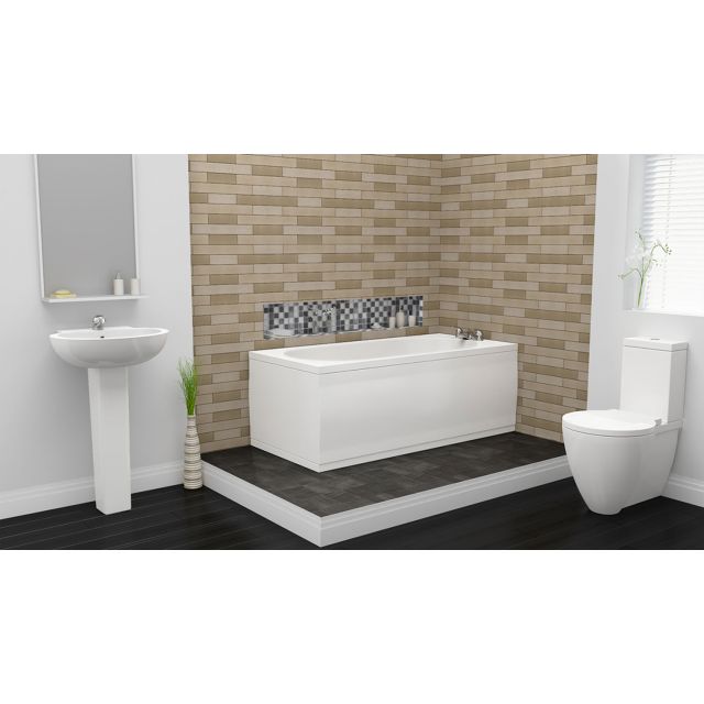 Alt Tag Template: Buy Plumbers Choice Rea Complete Bathroom Suite Double Ended Bath-1675mm x 700mm by Plumbers Choice for only £58.29 in Baths, Plumbers Choice, Plumbers Choice Modern Bathroom Suites, Modern Bathroom Suite Packages at Main Website Store, Main Website. Shop Now