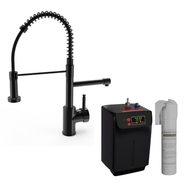 Alt Tag Template: Buy Ellsi Multiuse 3 in 1 Hot Water Kitchen Mixer Tap with Handset, Matt Black Finish by Ellsi for only £573.00 in Kitchen, Kitchen Taps, ELLSI Designer Sinks & Taps, ELLSI Hot Water Taps, Instant boiling water tap at Main Website Store, Main Website. Shop Now