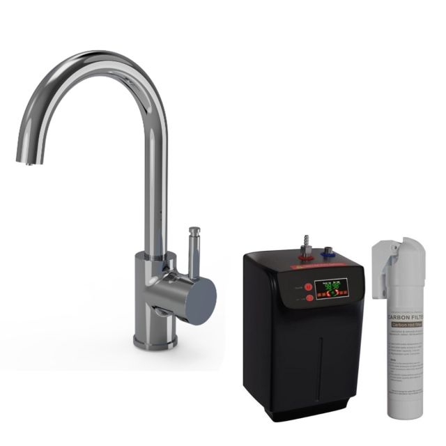 Alt Tag Template: Buy Ellsi Sole Single Lever 3 in 1 Instant Hot Water Kitchen Tap, Chrome Finish by Ellsi for only £460.50 in Kitchen, Kitchen Taps, ELLSI Designer Sinks & Taps, ELLSI Hot Water Taps, Instant boiling water tap at Main Website Store, Main Website. Shop Now