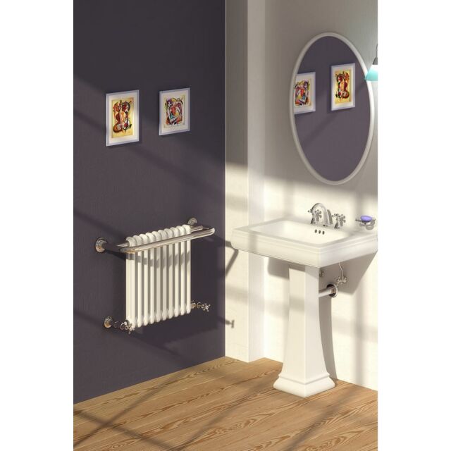 Alt Tag Template: Buy Reina Camden Steel Wall Mounted Traditional Heated Towel Rail Chrome and White by Reina for only £260.40 in Towel Rails, Reina, Traditional Heated Towel Rails, Wall Mounted Traditional Heated Towel Rails, Reina Heated Towel Rails at Main Website Store, Main Website. Shop Now