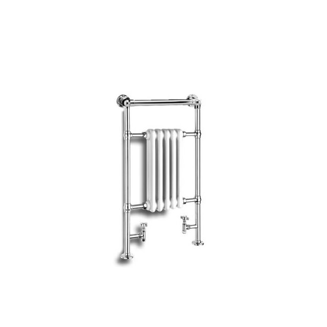 Alt Tag Template: Buy Reina Oxford Steel Floor Standing Traditional Heated Towel Rail 960mm H x 538mm W Chrome and White by Reina for only £279.00 in Autumn Sale, January Sale, Traditional Heated Towel Rails, Floor Standing Traditional Heated Towel Rails, Reina Heated Towel Rails at Main Website Store, Main Website. Shop Now