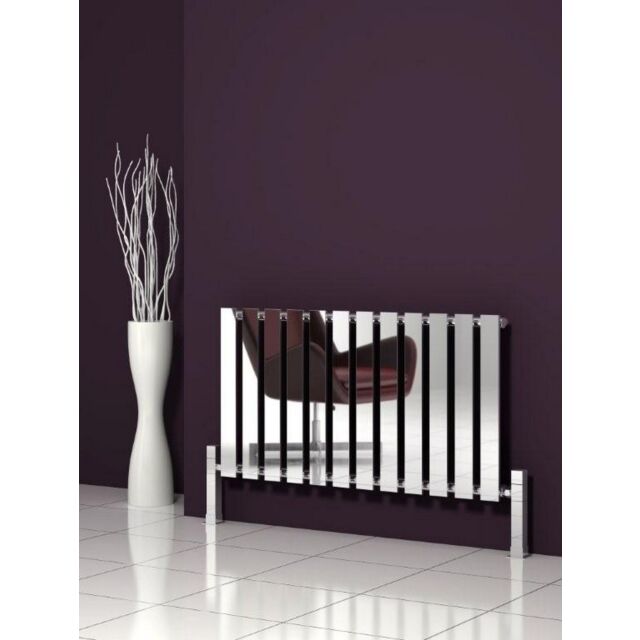 Alt Tag Template: Buy Reina Pienza Steel Chrome Horizontal Designer Radiator 550mm H x 825mm W Electric Only - Thermostatic by Reina for only £406.40 in Shop By Brand, Radiators, Electric Radiators, Reina, Electric Thermostatic Radiators, Electric Thermostatic Horizontal Radiators at Main Website Store, Main Website. Shop Now