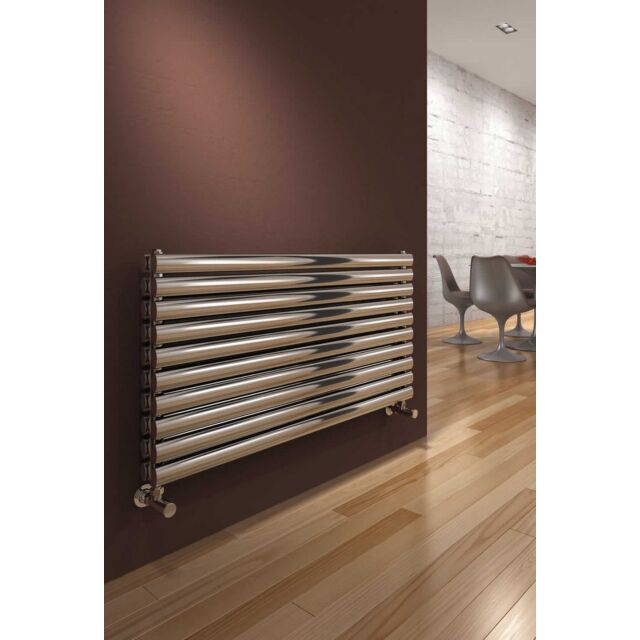 Alt Tag Template: Buy Reina Artena Stainless Steel Polished Horizontal Designer Radiator 590mm H x 800mm W Double Panel Electric - Thermostatic by Reina for only £653.34 in Shop By Brand, Radiators, Electric Radiators, Reina, Electric Thermostatic Radiators, Electric Thermostatic Horizontal Radiators at Main Website Store, Main Website. Shop Now