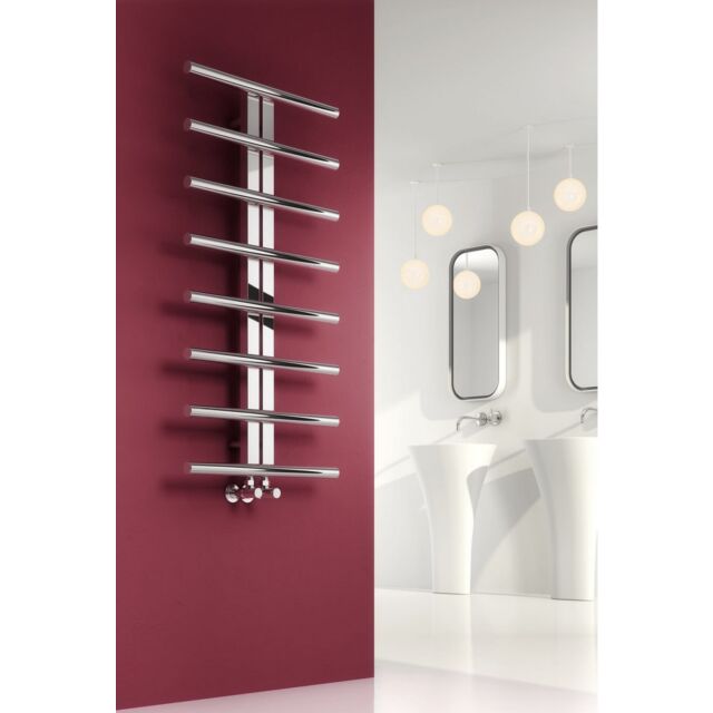 Alt Tag Template: Buy Reina Pizzo Polished Stainless Steel Designer Heated Towel Rail 1000mm H x 600mm W Electric Only - Thermostatic by Reina for only £412.48 in Electric Thermostatic Towel Rails Vertical at Main Website Store, Main Website. Shop Now