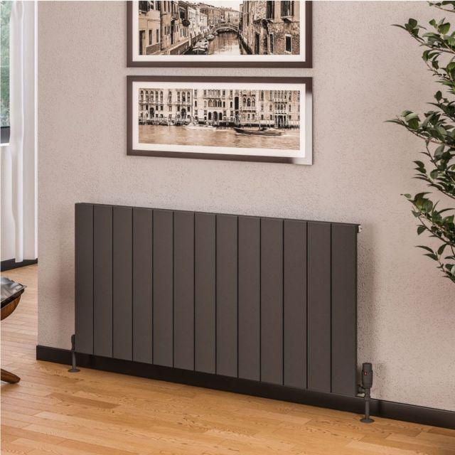 Alt Tag Template: Buy Eastbrook Rosano Matt Anthracite Aluminium Horizontal Designer Radiator 600mm H x 1230mm W Central Heating by Eastbrook for only £600.00 in Radiators, Aluminium Radiators, Eastbrook Co., Designer Radiators, Horizontal Designer Radiators, 3500 to 4000 BTUs Radiators, Anthracite Horizontal Designer Radiators at Main Website Store, Main Website. Shop Now