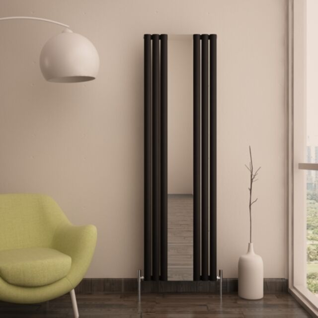 Alt Tag Template: Buy Carisa Tallis Mirror Aluminium Vertical Designer Radiator 1800mm H x 550mm W - Textured Black by Carisa for only £306.00 in SALE, Carisa Designer Radiators, Carisa Radiators, Mirror Vertical Designer Radiators at Main Website Store, Main Website. Shop Now