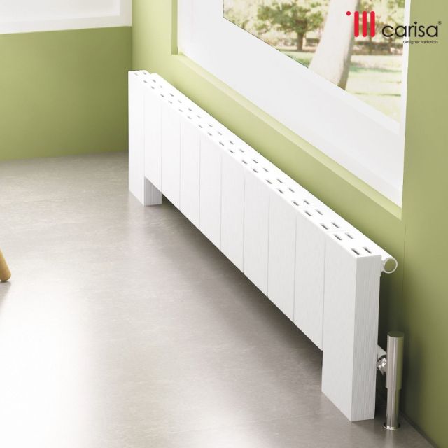 Alt Tag Template: Buy Carisa ELVINO FLOOR Textured White Aluminium Horizontal Designer Radiator 300mm H x 995mm W, Central Heating by Carisa for only £337.24 in Aluminium Radiators, View All Radiators, Carisa Designer Radiators, Designer Radiators, Carisa Radiators, Horizontal Designer Radiators, Aluminium Horizontal Designer Radiators at Main Website Store, Main Website. Shop Now