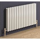 Alt Tag Template: Buy Reina Neva Steel White Horizontal Designer Radiator 550mm H x 826mm W Single Panel Dual Fuel - Standard by Reina for only £262.78 in Shop By Brand, Radiators, Dual Fuel Radiators, Reina, Dual Fuel Standard Radiators, Dual Fuel Standard Horizontal Radiators at Main Website Store, Main Website. Shop Now