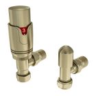 Alt Tag Template: Buy Eastbrook Angled Brushed Brass Thermostatic Radiator Valves and Lockshield Valve 15mm by Eastbrook for only £78.00 in Radiators, Eastbrook Co., Radiator Valves and Accessories, Eastbrook Co. Radiator Accessories, Thermostatic Radiator Valves, Radiator Valves, Brass Radiator Valves at Main Website Store, Main Website. Shop Now