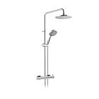 Alt Tag Template: Buy Chrome Round Thermostatic Bar with Two Outlets Adjustable Riser and Shower Kit by AquaMaxx for only £257.00 in Accessories, Shower Accessories at Main Website Store, Main Website. Shop Now