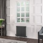 Alt Tag Template: Buy Eastbrook Rivassa Steel Matt Anthracite 3 Column Horizontal Radiator 600mm H x 608mm W Dual Fuel - Thermostatic by Eastbrook for only £522.42 in Eastbrook Co., Dual Fuel Thermostatic Horizontal Radiators at Main Website Store, Main Website. Shop Now