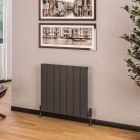 Alt Tag Template: Buy Eastbrook Rosano Matt Anthracite Aluminium Horizontal Designer Radiator 600mm H x 660mm W Electric Only - Thermostatic by Eastbrook for only £449.25 in Eastbrook Co., Electric Thermostatic Horizontal Radiators at Main Website Store, Main Website. Shop Now