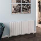 Alt Tag Template: Buy Eastbrook Rosano Matt White Aluminium Horizontal Designer Radiator 600mm H x 1230mm W Electric Only - Thermostatic by Eastbrook for only £700.00 in Eastbrook Co., Electric Thermostatic Horizontal Radiators at Main Website Store, Main Website. Shop Now
