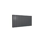 Alt Tag Template: Buy Reina Casina Aluminium Anthracite Double Panel Horizontal Designer Radiator 600mm H x 1230mm W - Electric Only - Standard by Reina for only £709.84 in Reina, Electric Standard Radiators Horizontal at Main Website Store, Main Website. Shop Now
