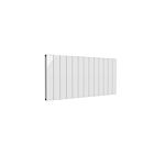 Alt Tag Template: Buy Reina Casina Aluminium White Double Panel Horizontal Designer Radiator 600mm H x 1230mm W - Dual Fuel - Thermostatic by Reina for only £759.84 in Reina, Dual Fuel Thermostatic Horizontal Radiators at Main Website Store, Main Website. Shop Now