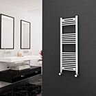 Alt Tag Template: Buy Eastgate 22mm Steel Curved White Heated Towel Rail 1200mm H x 400mm W - Dual Fuel - Thermostatic by Eastgate for only £244.50 in Dual Fuel Thermostatic Towel Rails at Main Website Store, Main Website. Shop Now