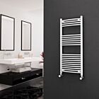Alt Tag Template: Buy Eastgate 22mm Steel Curved White Heated Towel Rail 1200mm H x 500mm W - Dual Fuel - Thermostatic by Eastgate for only £250.92 in Dual Fuel Thermostatic Towel Rails at Main Website Store, Main Website. Shop Now