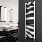 Alt Tag Template: Buy Eastgate 22mm Steel Curved White Heated Towel Rail 1800mm H x 500mm W - Electric Only - Thermostatic by Eastgate for only £227.54 in Electric Thermostatic Towel Rails Vertical at Main Website Store, Main Website. Shop Now