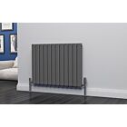 Alt Tag Template: Buy Eastgate Eben Steel Anthracite Horizontal Designer Radiator 600mm H x 816mm W Double Panel - Dual Fuel - Thermostatic by Eastgate for only £378.31 in Dual Fuel Thermostatic Horizontal Radiators at Main Website Store, Main Website. Shop Now