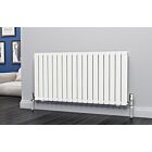 Alt Tag Template: Buy Eastgate Eben Steel White Horizontal Designer Radiator 600mm H x 1224mm W Double Panel - Dual Fuel - Thermostatic by Eastgate for only £470.49 in Dual Fuel Thermostatic Horizontal Radiators at Main Website Store, Main Website. Shop Now