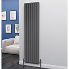 Alt Tag Template: Buy Eastgate Eben Steel Anthracite Vertical Designer Radiator 1800mm H x 476mm W Double Panel - Central Heating by Eastgate for only £311.83 in 5000 to 5500 BTUs Radiators, Anthracite Vertical Designer Radiators at Main Website Store, Main Website. Shop Now