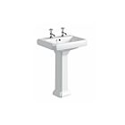 Alt Tag Template: Buy Kartell Astley 2 Tap Hole Basin & Pedestal 600mm by Kartell for only £151.00 in Basins, Kartell UK, Kartell UK Bathrooms, Pedestal Basins, Kartell UK - Toilets at Main Website Store, Main Website. Shop Now