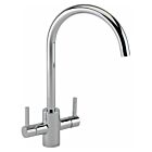 Alt Tag Template: Buy Reginox Genesis Twin Lever Kitchen Mixer Tap - Chrome by Reginox for only £93.44 in Kitchen, Kitchen Taps, Reginox, Reginox Kitchen Taps, Kitchen Deck Mixer Taps at Main Website Store, Main Website. Shop Now