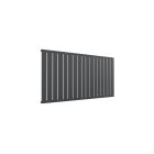 Alt Tag Template: Buy Reina Flat Steel Anthracite Horizontal Designer Radiator 600mm H x 1254mm W Single Panel Dual Fuel - Thermostatic by Reina for only £364.03 in Reina, Reina Designer Radiators, Dual Fuel Thermostatic Horizontal Radiators at Main Website Store, Main Website. Shop Now