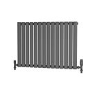 Alt Tag Template: Buy Traderad Elliptical Tube Steel Anthracite Horizontal Designer Radiator 600mm H x 820mm W Single Panel - Dual Fuel - Thermostatic by TradeRad for only £306.31 in Radiators, Dual Fuel Radiators, TradeRad, View All Radiators, Dual Fuel Thermostatic Radiators, TradeRad Radiators, Traderad Elliptical Tube Designer Radiators, Dual Fuel Thermostatic Horizontal Radiators at Main Website Store, Main Website. Shop Now