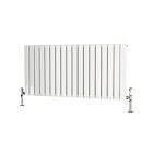 Alt Tag Template: Buy Traderad Flat Tube Steel White Horizontal Designer Radiator 600mm H x 1250mm W Double Panel - Central Heating by TradeRad for only £261.43 in Autumn Sale, Radiators, Designer Radiators, Horizontal Designer Radiators, Traderad Flat Tube Radiators, White Horizontal Designer Radiators at Main Website Store, Main Website. Shop Now