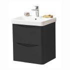 Alt Tag Template: Buy Kartell Wall Mounted 2 Drawer 500mm x 460mm Cabinet with Ceramic Basin, Graphite by Kartell for only £444.26 in Suites, Furniture, Toilets and Basin Suites, Bathroom Cabinets & Storage, Kartell UK, Basins, Kartell UK Bathrooms, Modern Bathroom Cabinets, Kartell UK - Toilets, Kartell UK Baths at Main Website Store, Main Website. Shop Now