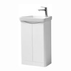 Alt Tag Template: Buy Kartell Floor Standing Two Door 500mm x 290mm Cabinet with Ceramic Basin, White by Kartell for only £282.13 in Suites, Furniture, Toilets and Basin Suites, Bathroom Cabinets & Storage, Kartell UK, Basins, Kartell UK Bathrooms, Modern Bathroom Cabinets, Kartell UK - Toilets, Kartell UK Baths at Main Website Store, Main Website. Shop Now