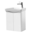 Alt Tag Template: Buy Kartell Wall Mounted 2 Door 500mm x 290mm Cabinet with Ceramic Basin, White Gloss by Kartell for only £285.14 in Suites, Furniture, Toilets and Basin Suites, Bathroom Cabinets & Storage, Kartell UK, Basins, Kartell UK Bathrooms, Modern Bathroom Cabinets, Kartell UK - Toilets, Kartell UK Baths at Main Website Store, Main Website. Shop Now
