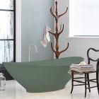 Alt Tag Template: Buy BC Designs Kurv Freestanding Cian Solid Surface Bath 1890mm x 900mm, Khaki Green by BC Designs for only £3,064.00 in Shop By Brand, Baths, BC Designs, Free Standing Baths, Stone Baths, BC Designs Baths, Modern Freestanding Baths, Bc Designs Freestanding Baths at Main Website Store, Main Website. Shop Now
