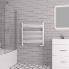 Alt Tag Template: Buy Eastbrook Biava Multirail Steel White Curved Heated Towel Rail 688mm H x 750mm W Dual Fuel - Thermostatic by Eastbrook for only £277.14 in Eastbrook Co., Dual Fuel Thermostatic Towel Rails at Main Website Store, Main Website. Shop Now