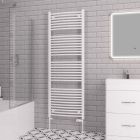 Alt Tag Template: Buy Eastbrook Biava Multirail Steel White Curved Heated Towel Rail 1720mm H x 600mm W Electric Only - Standard by Eastbrook for only £318.70 in Eastbrook Co., Electric Standard Ladder Towel Rails, Curved White Electric Heated Towel Rails at Main Website Store, Main Website. Shop Now