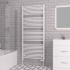 Alt Tag Template: Buy Eastbrook Biava Multirail Steel White Curved Heated Towel Rail 1720mm H x 750mm W Dual Fuel - Thermostatic by Eastbrook for only £393.10 in Eastbrook Co., Dual Fuel Thermostatic Towel Rails at Main Website Store, Main Website. Shop Now