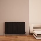 Alt Tag Template: Buy Carisa Elvino Aluminium Horizontal Designer Radiator 600mm H x 745mm W - Textured Black by Carisa for only £389.43 in clearance-last-chance-grab at Main Website Store, Main Website. Shop Now
