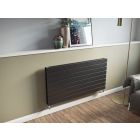 Alt Tag Template: Buy Eucotherm Mars Elegant Double Flat Panel Horizontal Designer Radiator 595mm H x 1800mm W, Matt Anthracite by Eucotherm for only £685.80 in Shop By Brand, Radiators, Eucotherm, View All Radiators, Designer Radiators, Eucotherm Radiators, Horizontal Designer Radiators, Anthracite Horizontal Designer Radiators at Main Website Store, Main Website. Shop Now