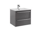 Alt Tag Template: Buy Kartell Wall Mounted Cabinet with Ceramic Basin 600mm x 450mm, Storm Grey Gloss by Kartell for only £379.61 in Suites, Furniture, Bathroom Cabinets & Storage, WC & Basin Complete Units, Kartell UK, Basins, Modern WC & Basin Units, Kartell UK Bathrooms, Modern Bathroom Cabinets, Kartell UK Baths at Main Website Store, Main Website. Shop Now