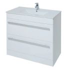 Alt Tag Template: Buy Kartell F/S 2 Drawer Vanity Unit & Mid Depth Ceramic Basin 800mm x 450mm, White by Kartell for only £470.67 in Suites, Furniture, Bathroom Cabinets & Storage, WC & Basin Complete Units, Bathroom Vanity Units, Kartell UK, Basins, Modern Vanity Units, Modern WC & Basin Units, Kartell UK Bathrooms, Modern Bathroom Cabinets, Kartell UK Baths at Main Website Store, Main Website. Shop Now