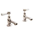 Alt Tag Template: Buy BC Designs Victrion Deck Mounted Brass Lever Basin Pillar Taps, Nickel Finish by BC Designs for only £169.34 in Taps & Wastes, Shop By Brand, Bidet Taps, Basin Taps, BC Designs, BC Designs Taps, Basin Tap Pairs at Main Website Store, Main Website. Shop Now