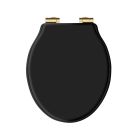 Alt Tag Template: Buy BC Designs VCTS001G Victrion Matt Black Soft Close Toilet Seat, Gold Hinges by BC Designs for only £204.00 in Shop By Brand, Bathroom Accessories, Toilet Accessories, BC Designs, Toilet Seats, BC Designs Wastes & Accessories, Toilet Seats at Main Website Store, Main Website. Shop Now