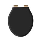 Alt Tag Template: Buy BC Designs VCTS001CO Victrion Matt Black Soft Close Toilet Seat, Copper Hinges by BC Designs for only £204.00 in Shop By Brand, Bathroom Accessories, Toilet Accessories, BC Designs, Toilet Seats, BC Designs Wastes & Accessories, Toilet Seats at Main Website Store, Main Website. Shop Now