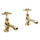 Alt Tag Template: Buy BC Designs Brass Victrion Crosshead Deck Mounted Basin Pillar Taps, Gold by BC Designs for only £169.34 in Taps & Wastes, Shop By Brand, Basin Taps, BC Designs, BC Designs Taps, Basin Tap Pairs at Main Website Store, Main Website. Shop Now