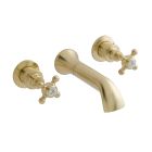 Alt Tag Template: Buy BC Designs Brass Victrion Crosshead 3 Hole Wall Mount Bath Filler Tap, Brushed Gold Finish by BC Designs for only £388.00 in Taps & Wastes, Shop By Brand, Bath Taps, BC Designs, Bath Mixer, BC Designs Wastes & Accessories, Wall Mounted Bath Taps, Bath Mixer/Fillers, Fillers at Main Website Store, Main Website. Shop Now