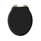 Alt Tag Template: Buy BC Designs VCTS001BG Victrion Matt Black Soft Close Toilet Seat, Brushed Gold Hinges by BC Designs for only £204.00 in Shop By Brand, Bathroom Accessories, Toilet Accessories, BC Designs, Toilet Seats, BC Designs Wastes & Accessories, Toilet Seats at Main Website Store, Main Website. Shop Now