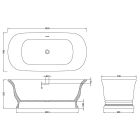 Alt Tag Template: Buy BC Designs Delicata Cian Solid Surface Freestanding Bath 1520mm X 715mm, Gunmetal by BC Designs for only £2,742.00 in Shop By Brand, Baths, BC Designs, Free Standing Baths, BC Designs Baths, Modern Freestanding Baths, Bc Designs Freestanding Baths at Main Website Store, Main Website. Shop Now