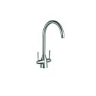 Alt Tag Template: Buy Kartell Mono Kitchen Sink Mixer Tap Dual Handle - Brushed Steel by Kartell for only £96.57 in Kitchen, Kitchen Taps at Main Website Store, Main Website. Shop Now